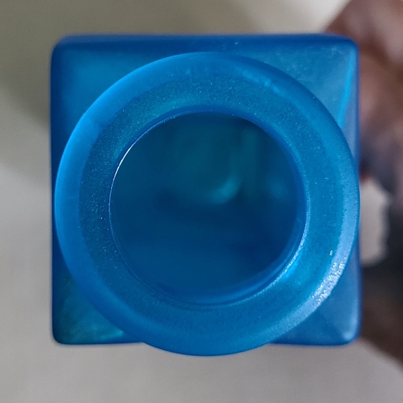 IKEA Skämt Frosted Glass Blue Wavy Bud Flower Vase Squiggle Wave Shape Retro - Picture 5 of 7